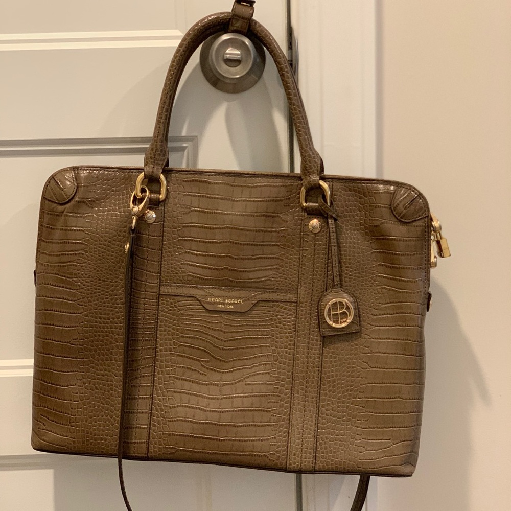 Henri Bendel West 57th Croco Briefcase